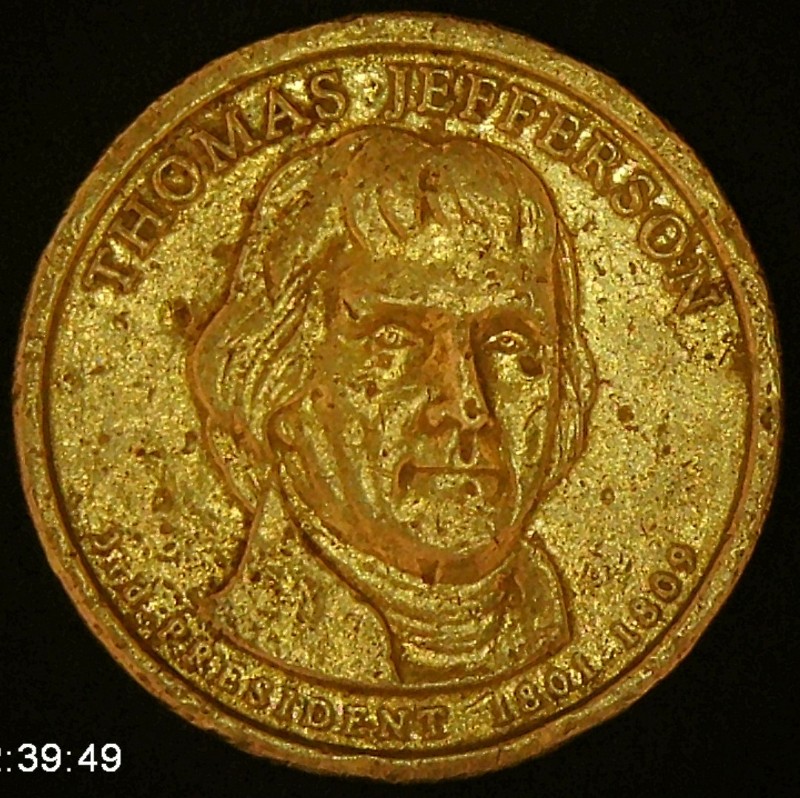 2007-Jefferson-1-$-Coin-Missing-Edge-Lettering-And--Blemished-Finish